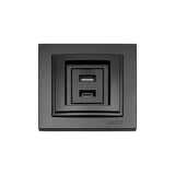 ΠΡΙΖΑ USB 220V / 5V 2.4A ΜΑΥΡΟ