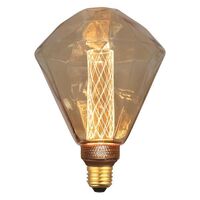 ΛΑΜΠΑ LED ΔΙΑΜΑΝΤΙ G125 3,5W Ε27 2000K 220-240V GOLD GLASS DIMMABLE