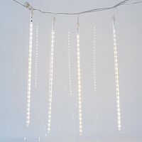 ΣΕΙΡΑ, 240 LED, 7V, ΜΕ 5 SNOWDROP 50cm, ΕΠΕΚΤΑΣΗ ΕΩΣ 3, ΜΕ ΜΕΤΑΣΧΗΜΑΤΙΣΤΗ, ΘΕΡΜΟ ΛΕΥΚΟ LED, ΠΡΟΕΚΤΑΣΗ ΠΑΡΟΧΗΣ 5m, IP44