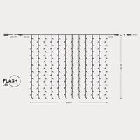 ΚΟΥΡΤΙΝΑ,500 FLASH LED 5mm,31V,ΕΠΕΚΤΑΣΗ ΩΣ 3,ΜΕΤΑΣΧΗΜ/ΣΤΗ,ΠΡΟΕΚΤΑΣΗ ΠΑΡΟΧΗΣ 300cm,ΔΙΑΦΑΝΟ ΚΑΛΩΔΙΟ,ΘΕΡΜΑ ΛΕΥΚΑ LED,300x250,cm,ΙΡ44