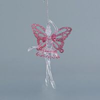 ΝΕΡΑΙΔΑ ΑΚΡΥΛΙΚΗ, ΜΕ ΡΟΖ ΦΤΕΡΑ, ΜΕ GLITTER, 9,7x15,7cm