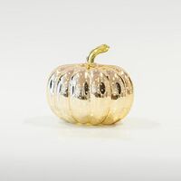 ΓΥΑΛΙΝΗ ΚΟΛΟΚΥΘΑ ΦΩΤΙΖΟΜΕΝΗ, ΧΡΥΣΗ, 13cm