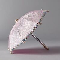 ΟΜΠΡΕΛΑ ΡΟΖ, ΜΕ ΠΕΤΡΑΔΙΑ, 26x23cm