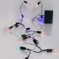 ΣΕΙΡΑ, 20 LED 5mm, VINTAGE ΔΙΑΚΟΣΜΗΤΙΚO 1.2cm, ΜΠΑΤΑΡΙΑΣ 3xΑΑ, ΧΡΟΝΟΔΙΑΚΟΠΤΗ, ΠΡΑΣΙΝΟ PVC ΚΑΛΩΔΙΟ, ΧΡΩΜΑΤΙΣΤΟ LED ANA 10cm, ΠΡΟΕΚΤΑΣΗ ΠΑΡΟΧΗΣ 30cm, IP20