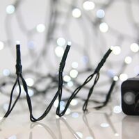 ΣΕΙΡΑ, 1500 LED 3mm, 31V ΜΕΤΑΣΧΗΜΑΤΙΣΤΗ, 8 ΠΡΟΓΡΑΜΜΑΤΑ & ΜΝΗΜΗ, ΠΡΑΣΙΝΟ PVC ΚΑΛΩΔΙΟ, ΛΕΥΚΟ LED ΑΝΑ 5cm, ΠΡΟΕΚΤΑΣΗ ΠΑΡΟΧΗΣ 3m, ΙΡ44