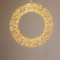 ΦΩΤΙΖΟΜΕΝΟ ΣΤΕΦΑΝΙ 50cm, 900 MINI LED, 24V METAΣΧΗΜΑΤΙΣΤΗ, ΧΡΟΝΟΔΙΑΚΟΠΤΗ, ΜΠΡΟΝΖΕ ΧΑΛΚΙΝΟ ΚΑΛΩΔΙΟ, ΜΠΡΟΝΖΕ ΜΕΤΑΛΛΙΚΟΣ ΣΚΕΛΕΤΟΣ, ΘΕΡΜΟ ΛΕΥΚΟ LED, ΠΡΟΕΚΤΑΣΗ ΠΑΡΟΧΗΣ 5m, IP44