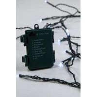 ΣΕΙΡΑ, 192 LED 3mm, ΜΠΑΤΑΡΙΑΣ 3xAA, 8 ΠΡΟΓΡΑΜΜΑΤΑ & ΜΝΗΜΗ, TIMER, ΠΡΑΣΙΝΟ PVC ΚΑΛΩΔΙΟ, ΛΕΥΚΟ LED ANA 10cm, ΠΡΟΕΚΤΑΣΗ ΠΑΡΟΧΗΣ 30cm, IP44 (DISPLAY BOX 16τμχ)