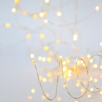 ΣΕΙΡΑ, 200 MINI LED, ΜΕΤΑΣΧΗΜΑΤΙΣΤΗ, ΣΤΑΘΕΡΟ, ΑΣΗΜΙ ΧΑΛΚΙΝΟ ΚΑΛΩΔΙΟ, ΘΕΡΜΟ ΛΕΥΚΟ, ΑΝΑ 10cm, ΠΡΟΕΚΤΑΣΗ ΠΑΡΟΧΗΣ 5m, ΙΡ44