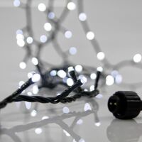 ΣΕΙΡΑ, 100 LED 3mm, 31V ΜΕΤΑΣΧΗΜΑΤΙΣΤΗ, 4 ΕΠΕΚΤΑΣΕΙΣ ΕΩΣ 3 ΣΕΤ, ΠΡΑΣΙΝΟ PVC ΚΑΛΩΔΙΟ, ΛΕΥΚΟ LED ANA 5cm, ΠΡΟΕΚΤΑΣΗ ΠΑΡΟΧΗΣ 3m, ΙΡ44