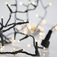 ΣΕΙΡΑ, 100 LED 3mm, 31V ΜΕΤΑΣΧΗΜΑΤΙΣΤΗ, 4 ΕΠΕΚΤΑΣΕΙΣ ΕΩΣ 3 ΣΕΤ, ΠΡΑΣΙΝΟ PVC ΚΑΛΩΔΙΟ, ΘΕΡΜΟ ΛΕΥΚΟ LED ANA 10cm, ΠΡΟΕΚΤΑΣΗ ΠΑΡΟΧΗΣ 3m, ΙΡ44