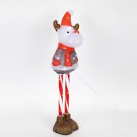 ΑΚΡΥΛΙΚΟ ΕΛΑΦΑΚΙ ME ΠΟΔΙΑ CANDY, 3,5V ΜΕΤΑΣΧΗΜΑΤΙΣΤΗ, 35 ΛΕΥΚΑ LED, ΠΡΟΕΚΤΑΣΗ ΠΑΡΟΧΗΣ 5m, 20x22x70cm, IP44