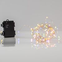 ΣΕΙΡΑ, 50 LED 5mm, ΜΠΑΤΑΡΙΑΣ 3xAA, 11 ΠΡΟΓΡΑΜΜΑΤΑ & ΜΝΗΜΗ, ΧΡΟΝΟΔΙΑΚΟΠΤΗΣ, ΑΣΗΜΙ ΧΑΛΚΙΝΟ ΚΑΛΩΔΙΟ, ΧΡΩΜΑΤΙΣΤΟ OPAL & ΘΕΡΜΟ ΛΕΥΚΟ LED ANA 10cm, ΠΡΟΕΚΤΑΣΗ ΠΑΡΟΧΗΣ 10cm, IP44