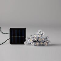 ΣΕΙΡΑ, 80 LED 5mm, ΑΚΡΥΛΙΚΕΣ ΜΠΑΛΕΣ 1.8cm, ΗΛΙΑΚΟ ΣΥΛΛΕΚΤΗ ΜΕ ΑΙΣΘΗΤΗΡΑ ΦΩΤΟΣ, 8 ΠΡΟΓΡΑΜΜΑTA, ΠΡΑΣΙΝΟ PVC ΚΑΛΩΔΙΟ, ΘΕΡΜΟ ΛΕΥΚΟ LED ΑΝΑ 10cm, ΠΡΟΕΚΤΑΣΗ ΠΑΡΟΧΗΣ 1m, ΙΡ44