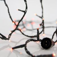 ΣΕΙΡΑ, 100 LED 3mm, 31V ΜΕΤΑΣΧΗΜΑΤΙΣΤΗ, 4 ΕΠΕΚΤΑΣΕΙΣ ΕΩΣ 3 ΣΕΤ, ΠΡΑΣΙΝΟ PVC ΚΑΛΩΔΙΟ, ΚΟΚΚΙΝΟ LED ΑΝΑ 5cm, ΠΡΟΕΚΤΑΣΗ ΠΑΡΟΧΗΣ 3m, ΙΡ44