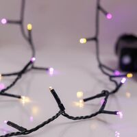 ΣΕΙΡΑ, 240 LED 3mm, 31V ΜΕΤΑΣΧΗΜΑΤΙΣΤΗ, 8 ΠΡΟΓΡΑΜΜΑΤΑ & ΜΝΗΜΗ, ΠΡΑΣΙΝΟ PVC ΚΑΛΩΔΙΟ, ΘΕΡΜΟ ΛΕΥΚΟ & ΜΩΒ LED (ΕΝΑΛΛΑΞ) ΑΝΑ 5cm, ΠΡΟΕΚΤΑΣΗ ΠΑΡΟΧΗΣ 3m, IP44