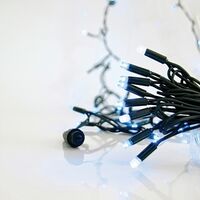 ΣΕΙΡΑ, 100 LED 5mm ΜΕ ΚΑΛΥΜΜΑ, 230V, 3 ΕΠΕΚΤΑΣΕΙΣ ΕΩΣ 9 ΣΕΤ, ΠΡΑΣΙΝΟ ΚΑΟΥΤΣΟΥΚ ΚΑΛΩΔΙΟ, 90 ΜΠΛΕ + 10 ΛΕΥΚΑ FLASH LED ΑΝΑ 10cm, ΙΡ65 (ΧΩΡΙΣ ΠΡΟΕΚΤΑΣΗ ΠΑΡΟΧΗΣ)