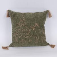 ΜΑΞΙΛΑΡΙ ΛΑΔΙ, ΜΕ ΧΡΙΣΤΟΥΓΕΝΝΙΑΤΙΚΟ ΔΕΝΤΡΟ ΚΑΙ ΕΛΑΦΙ, 45x45cm