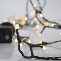 ΣΕΙΡΑ PRO, 400 LED 3mm, 31V & 6W ΜΕΤΑΣΧΗΜΑΤΙΣΤΗ, 8 ΠΡΟΓΡΑΜΜΑΤΑ & ΜΝΗΜΗ, ΠΡΑΣΙΝΟ PVC ΚΑΛΩΔΙΟ, ΘΕΡΜΟ ΛΕΥΚΟ LED ANA 5cm, ΠΡΟΕΚΤΑΣΗ ΠΑΡΟΧΗΣ 3m, IP44