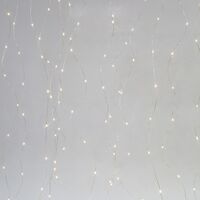 ΚΟΥΡΤΙΝΑ, 400 MINI LED, ΜΕΤΑΣΧΗΜΑΤΙΣΤΗ, ΑΣΗΜΙ ΧΑΛΚΙΝΟ ΚΑΛΩΔΙΟ, ΘΕΡΜΟ ΛΕΥΚΟ LED (H200 x W190cm, 16 LINES x 25 LED), ΠΡΟΕΚΤΑΣΗ ΠΑΡΟΧΗΣ 5m, IP44