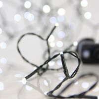 ΣΕΙΡΑ, 400 LED 3mm, 31V ΜΕΤΑΣΧΗΜΑΤΙΣΤΗ, 8 ΠΡΟΓΡΑΜΜΑΤΑ & ΜΝΗΜΗ, ΠΡΑΣΙΝΟ PVC ΚΑΛΩΔΙΟ, ΛΕΥΚΟ LED ΑΝΑ 5cm, ΠΡΟΕΚΤΑΣΗ ΠΑΡΟΧΗΣ 3m, ΙΡ44