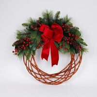 ΣΤΕΦΑΝΙ, ΜΕ ΚΟΚΚΙΝΟ ΦΙΟΓΚΟ, ΜΠΑΜΠΟΥ, 66cm