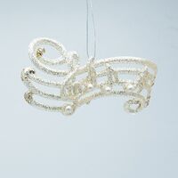 ΑΚΡΥΛΙΚΟ ΣΤΟΛΙΔΙ, ΝΟΤΕΣ ΣΕ ΠΕΝΤΑΓΡΑΜΜΟ, ΧΡΥΣΟ ΜΕ ΠΕΡΛΑ, 13.7x1.1x7cm