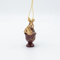 ΣΤΟΛΙΔΙ ΠΟΛΥΡΕΖΙΝ, ΛΑΓΟΣ ΣΕ ΦΛΥΤΖΑΝΑΚΙ VINTAGE, 6x8.5cm