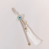 ΚΡΕΜΑΣΤΟ ΓΟΥΡΙ, ΛΕΥΚΟ, ΜΕ ΧΡΥΣΕΣ ΛΕΠΤΟΜΕΡΕΙΕΣ ΚΑΙ ΜΑΤΙ, 35cm