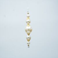 ΣΤΑΛΑΚΤΙΤΗΣ ΜΕ ΠΕΡΛΕΣ, ΛΕΥΚΟ ΜΕ ΧΡΥΣΟ, 3x13cm