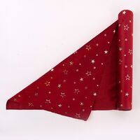 ΡΑΝΕΡ, ΚΟΚΚΙΝΟ ΒΕΛΟΥΔΟ ΜΕ ΣΑΜΠΑΝΙ ΑΣΤΕΡΑΚΙΑ, 35x200cm