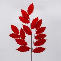 ΚΛΑΔΙ ΜΕ ΚΟΚΚΙΝΑ ΒΕΛΟΥΔΙΝΑ ΦΥΛΛΑ ΓΚΙ, 87cm