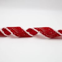 ΚΟΡΔΕΛΑ, ΚΟΚΚΙΝΗ ΜΕ ΛΕΥΚΕΣ ΧΝΟΥΔΩΤΕΣ ΑΚΡΕΣ, 914x6.3cm