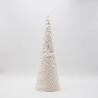 ΔΕΝΤΡΟ ΚΩΝΟΣ ΜΕ ΛΕΥΚΟ ΓΟΥΝΑΚΙ ΚΑΙ ΓΚΛΙΤΕΡ, 52cm