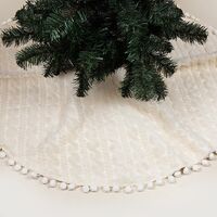 ΠΟΔΙΑ ΔΕΝΤΡΟΥ, ΛΕΥΚΗ, ΜΕ POM POM, 114cm