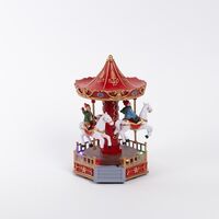 ΜΙΚΡΟ ΚΑΡΟΥΖΕΛ,  ΜΕ ΦΩΣ, ΜΟΥΣΙΚΗ ΚΑΙ ΚΙΝΗΣΗ, ΜΠΑΤΑΡΙΑΣ, 12.5x13x18.8cm