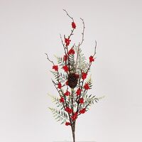 ΚΛΑΔΙ ΜΕ ΦΥΛΛΟ ΚΥΠΑΡΙΣΣΙ ΚΑΙ BERRY, 72cm