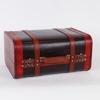 ΞΥΛΙΝΗ ΒΑΛΙΤΣΑ, ΚΑΦΕ VINTAGE, 40x30.5x19.5cm