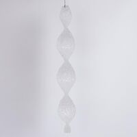 ΣΤΑΛΑΚΤΙΤΗΣ ΑΚΡΥΛΙΚΟΣ, ΣΠΙΡΑΛ, ΛΕΥΚΟ, ΠΑΓΩΜΕΝΟ, ΜΕ ΓΚΛΙΤΕΡ, 30cm