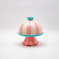 ΤΟΥΡΤΙΕΡΑ ΜΕ ΚΑΠΑΚΙ, CANDY ΡΟΖ, ΔΙΑΚΟΣΜΗΤΙΚΗ,  17.5x17.5cm