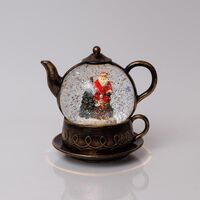 ΦΩΤΙΖΟΜΕΝΗ ΚΑΦΕ ΤΣΑΓΙΕΡΑ, ΜΕ ΝΕΡΟ ΣΤΟ ΕΣΩΤΕΡΙΚΟ, ΜΠΑΤΑΡΙΑΣ 3xAA, TIMER, 1 ΘΕΡΜΟ ΛΕΥΚΟ LED, 19*15*19cm, IP20