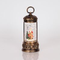 ΦΩΤΙΖΟΜΕΝΟ ΦΑΝΑΡΙ, ΜΕ ΝΕΡΟ ΣΤΟ ΕΣΩΤΕΡΙΚΟ, ΜΠΑΤΑΡΙΑΣ 3xAAA, TIMER, ΘΕΡΜΟ ΛΕΥΚΟ LED, 9x9x19,5cm, IP20