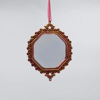 ΣΤΟΛΙΔΙ ΚΡΕΜΑΣΤΟ, VINTAGE ΚΑΘΡΕΦΤΗΣ, ΜΠΡΟΝΖΕ, 15.5x12cm