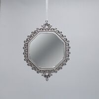 ΣΤΟΛΙΔΙ ΚΡΕΜΑΣΤΟ, VINTAGE ΚΑΘΡΕΦΤΗΣ, ΔΙΑΜΑΝΤΙ ΑΣΗΜΙ,15.5x12cm