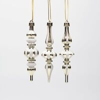 ΠΛΑΣΤΙΚΟΣ ΣΤΑΛΑΚΤΙΤΗΣ, ΧΡΥΣΟ ΜΕ ΛΕΥΚΟ, ΣΕΤ 3ΤΜΧ, 13cm