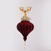 ΣΤΟΛΙΔΙ, ΒΕΛΟΥΔΙΝΟ, ΜΠΟΡΝΤΟ ΜΕ ΧΡΥΣΟ ΤΑΡΑΝΔΟ, 19.56cm