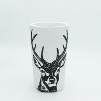 ΒΑΖΟ ΑΠΌ ΤΣΙΜΕΝΤΟ, ΜΕ ΤΑΡΑΝΔΟ, 11.5x11.5x20cm