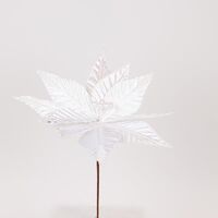 ΛΟΥΛΟΥΔΙ ΛΕΥΚΟ ΜΕ ΛΕΥΚΕΣ ΠΕΡΛΕΣ, 30x30cm