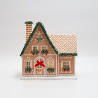 ΧΑΡΤΙΝΟ ΣΠΙΤΑΚΙ, ΜΠΕΖ, ΦΩΤΙΖΟΜΕΝΟ, 20.5x11x20.5cm