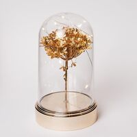 ΠΛΑΣΤΙΚΟΣ ΘΟΛΟΣ H20cm, Φ11cm, ΜΠΑΤΑΡΙΑΣ 3XAA, ΧΡΟΝΟΔΙΑΚΟΠΤΗΣ, 10 ΘΕΡΜΑ ΛΕΥΚΑ LED, ΑΣΗΜΈΝΙΟ ΧΑΛΚΙΝΟ ΚΑΛΩΔΙΟ, ΧΡΥΣΟ ΛΟΥΛΟΥΔΙ ΟΡΤΑΝΣΙΑ, IP20