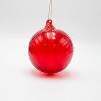 ΓΥΑΛΙΝΗ ΜΠΑΛΑ, ΚΟΚΚΙΝΗ ΔΙΑΦΑΝΗ, ΣΕΤ 2ΤΜΧ, 12cm